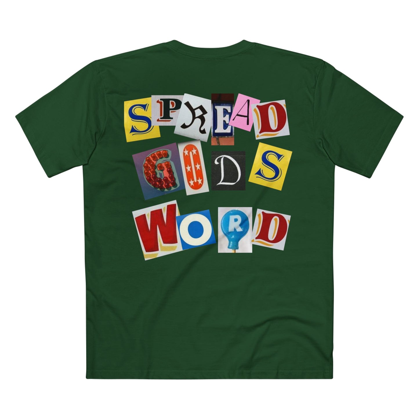 Spread God's Word Ransom Letter Design T Shirt