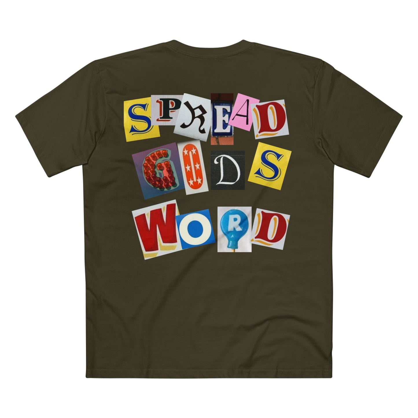 Spread God's Word Ransom Letter Design T Shirt
