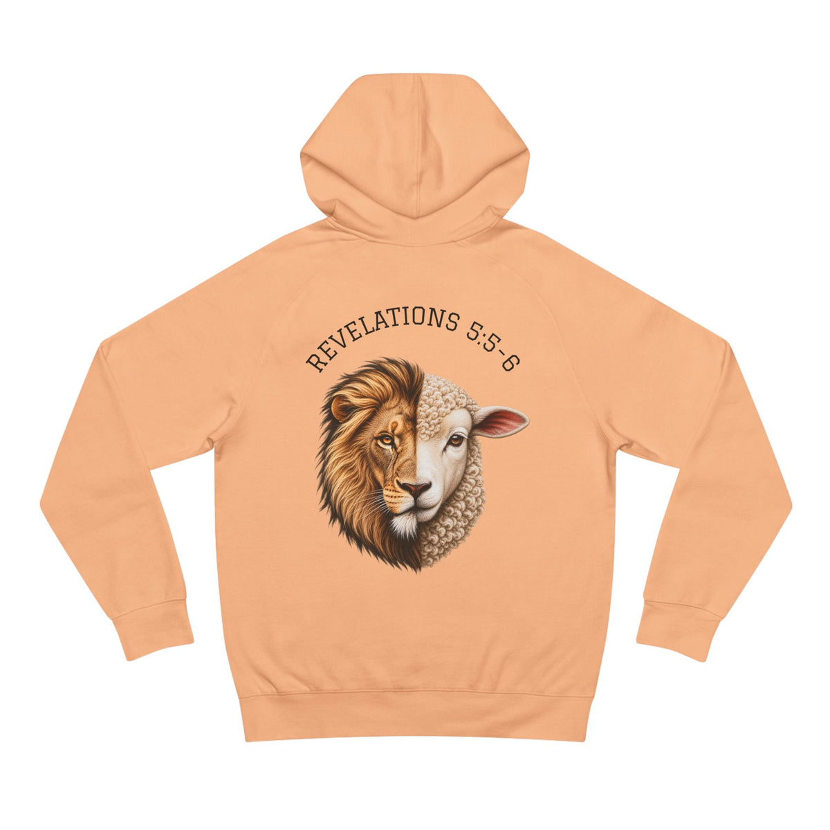 FE Lion & Lamb Hoodie — "Revelations 5:5–6" Christian Pullover