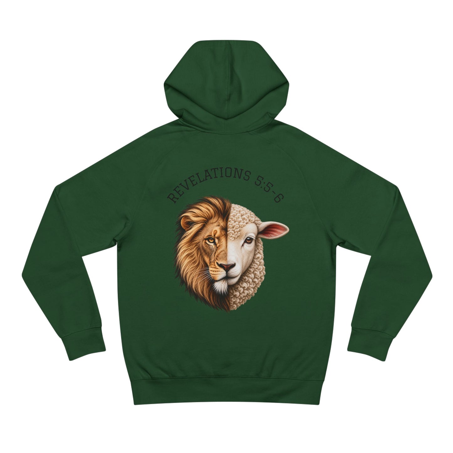 FE Lion & Lamb Hoodie — "Revelations 5:5–6" Christian Pullover