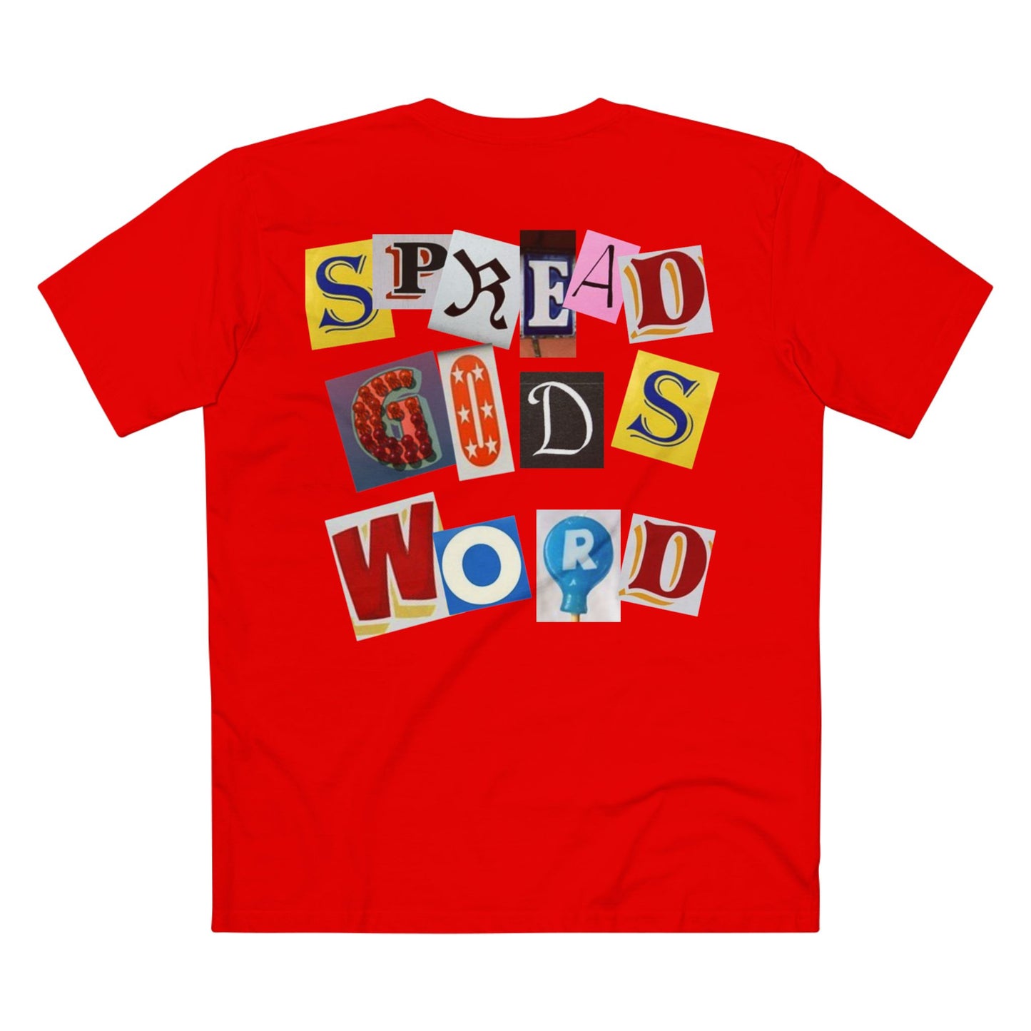 Spread God's Word Ransom Letter Design T Shirt