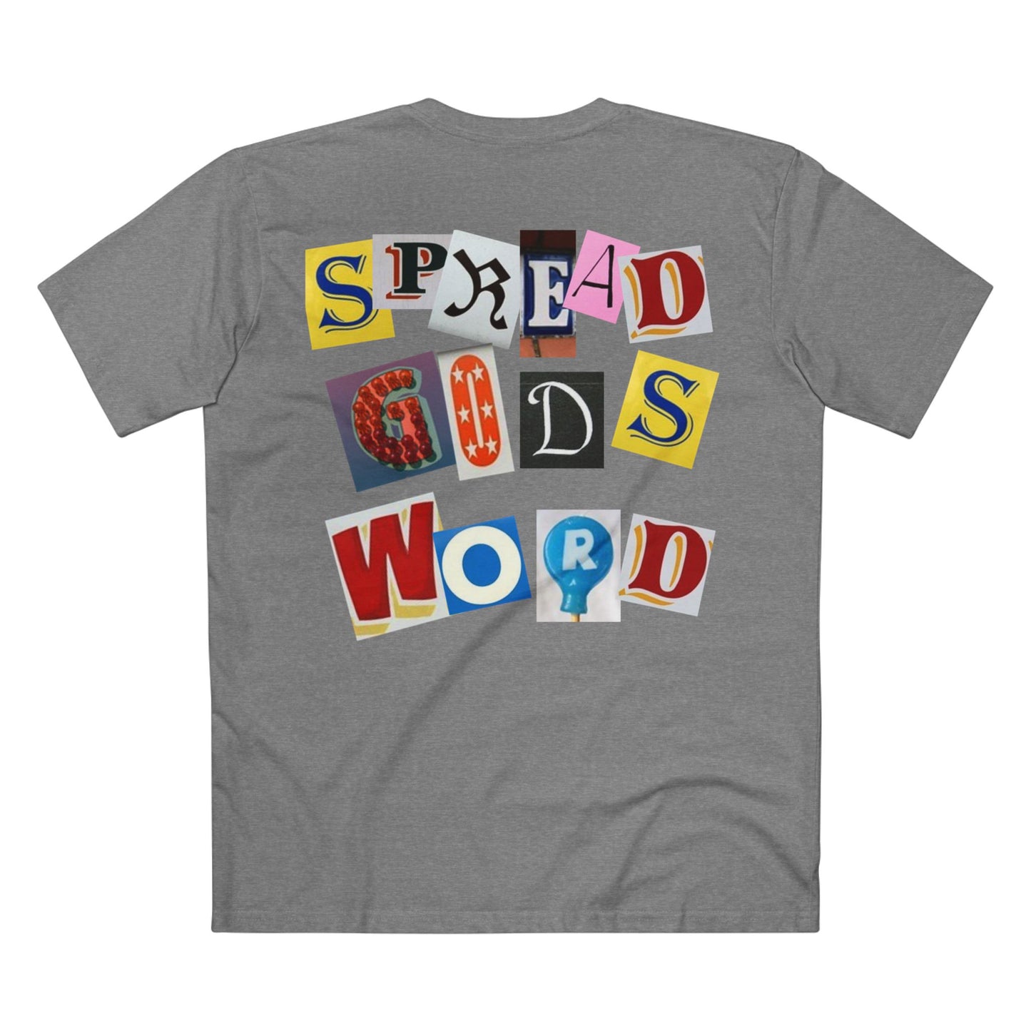 Spread God's Word Ransom Letter Design T Shirt