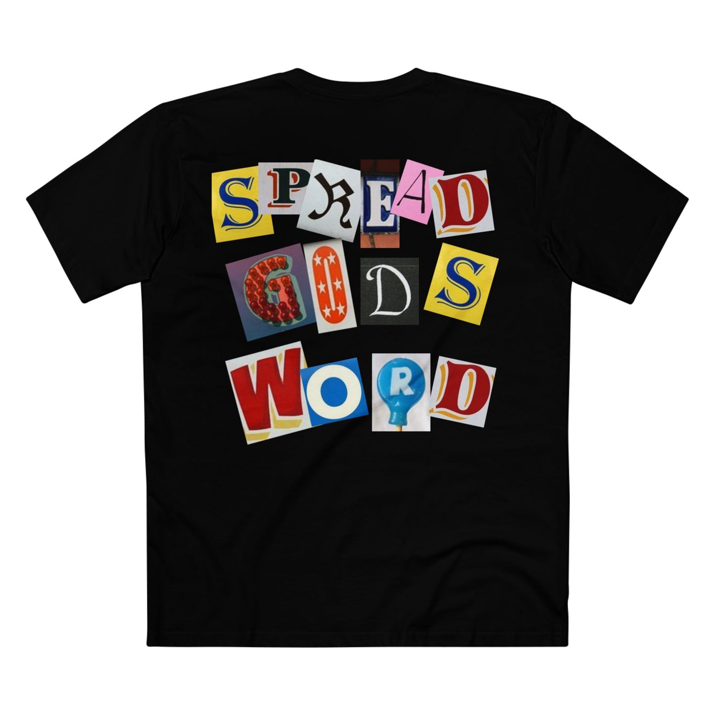 Spread God's Word Ransom Letter Design T Shirt
