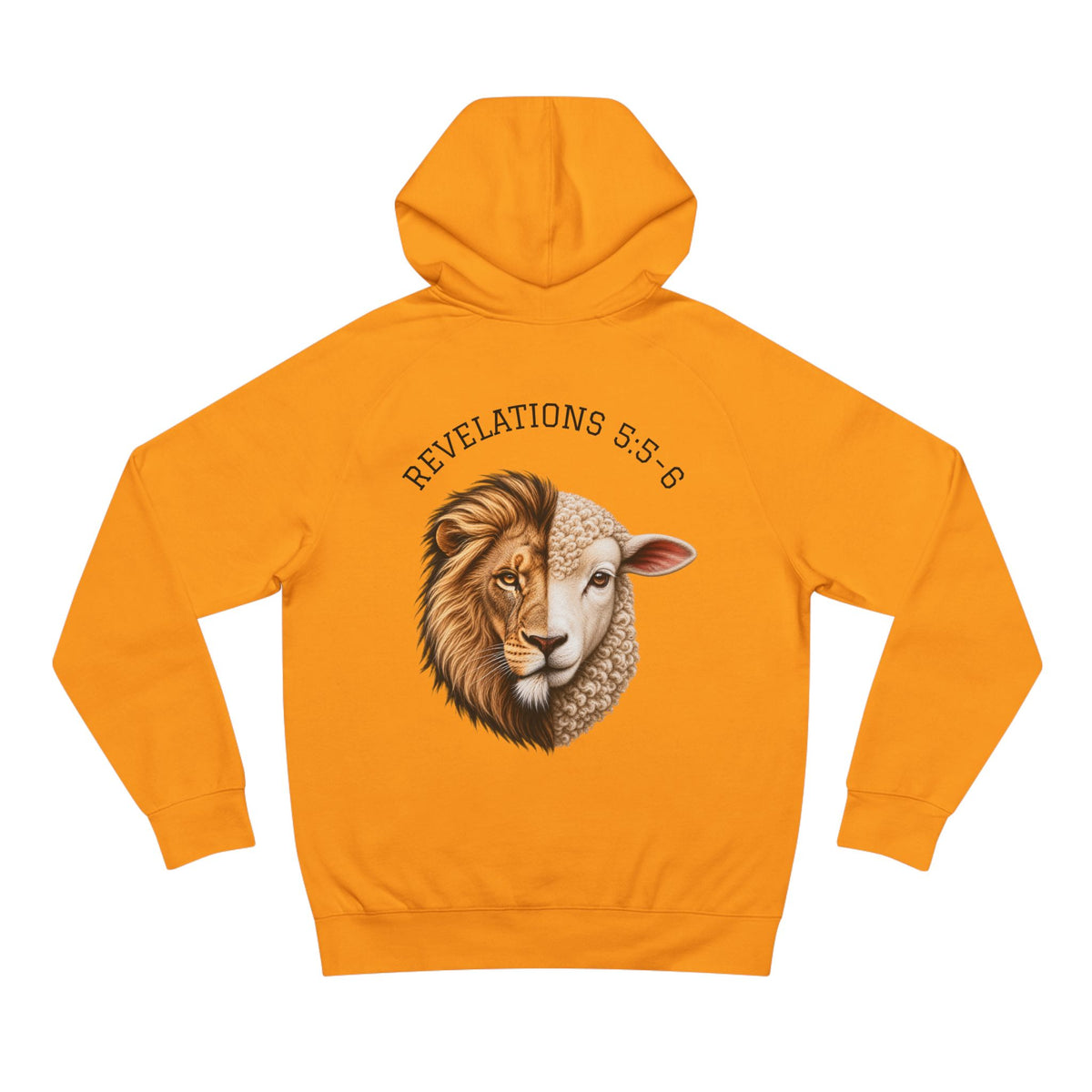 FE Lion & Lamb Hoodie — "Revelations 5:5–6" Christian Pullover