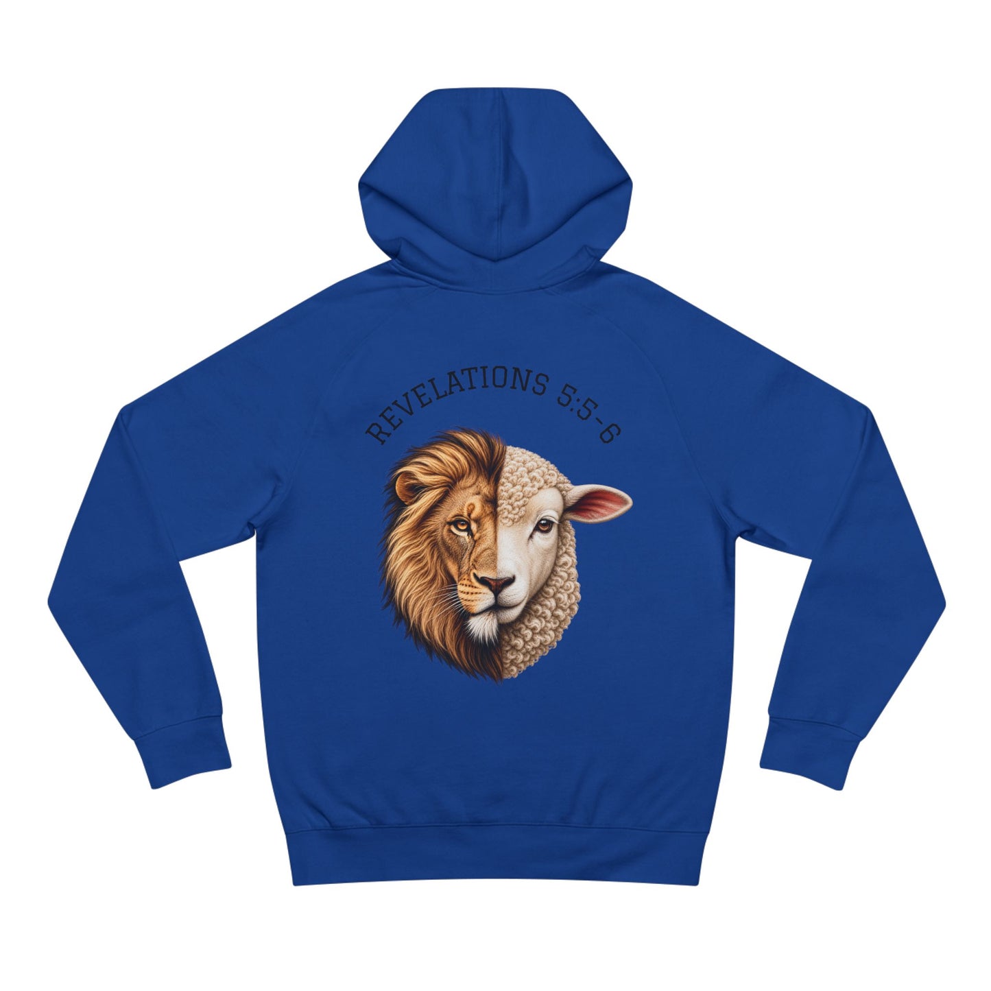 FE Lion & Lamb Hoodie — "Revelations 5:5–6" Christian Pullover