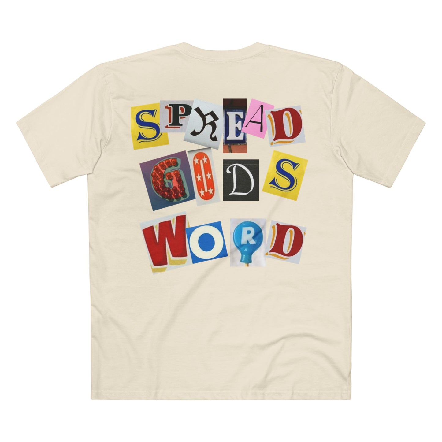 Spread God's Word Ransom Letter Design T Shirt