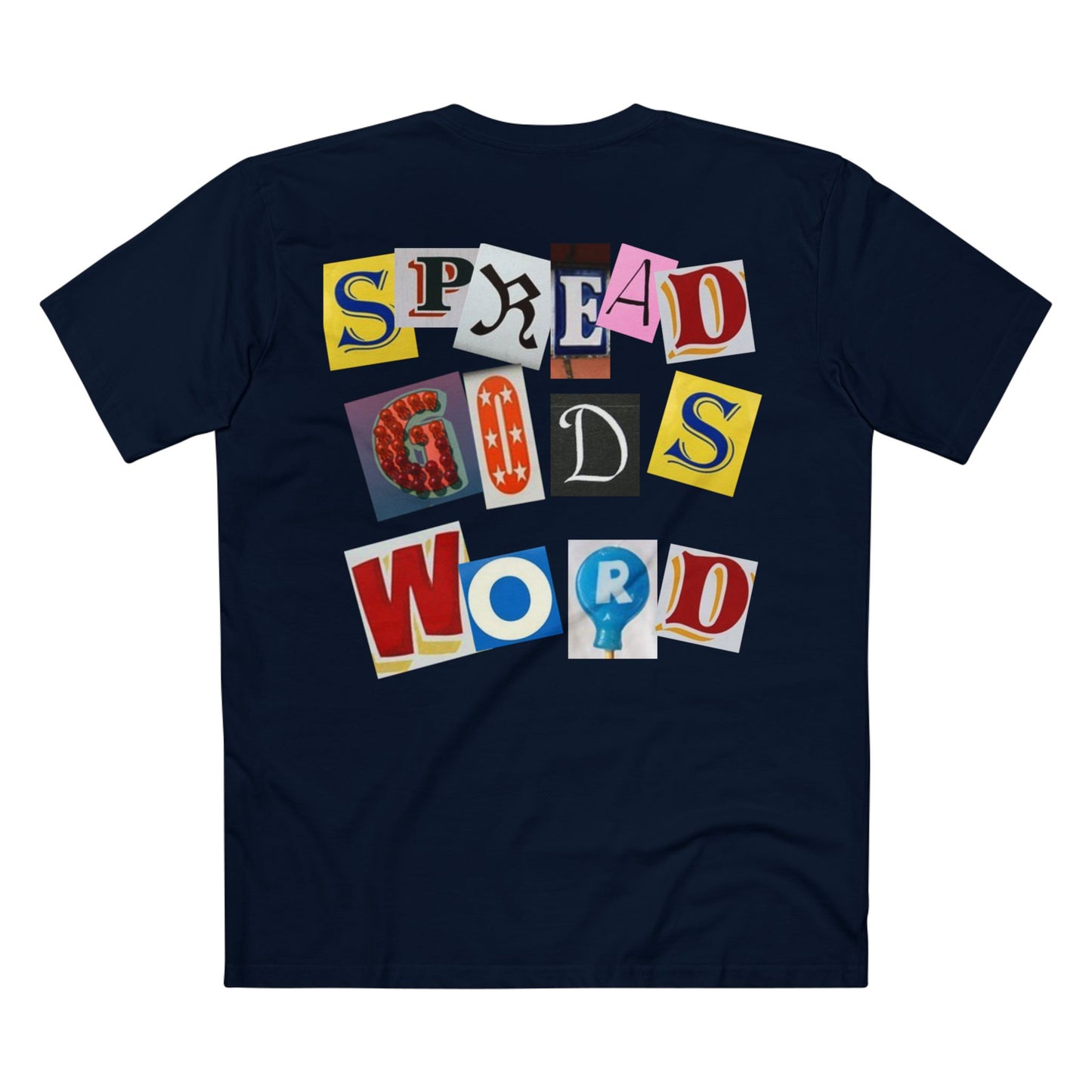 Spread God's Word Ransom Letter Design T Shirt