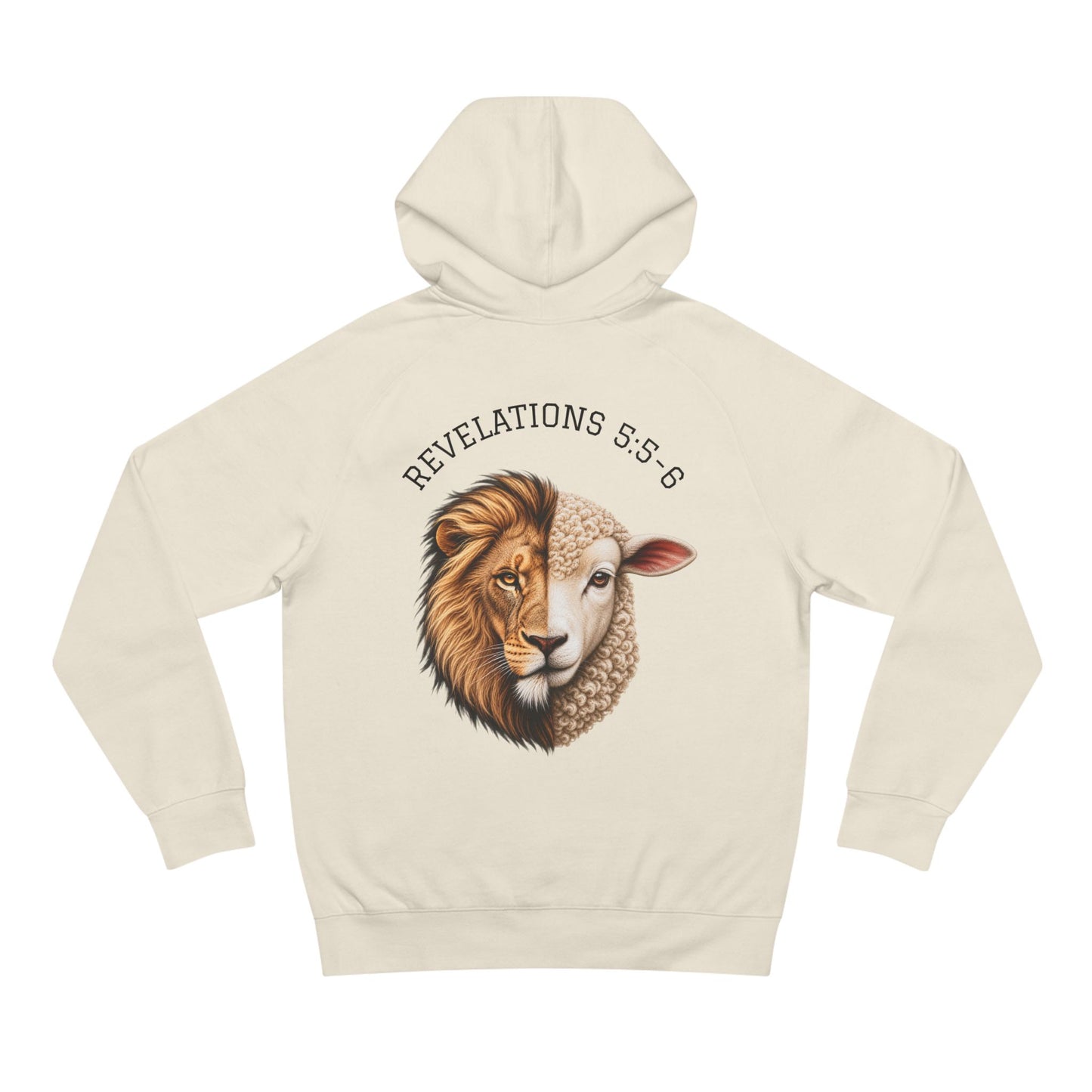 FE Lion & Lamb Hoodie — "Revelations 5:5–6" Christian Pullover