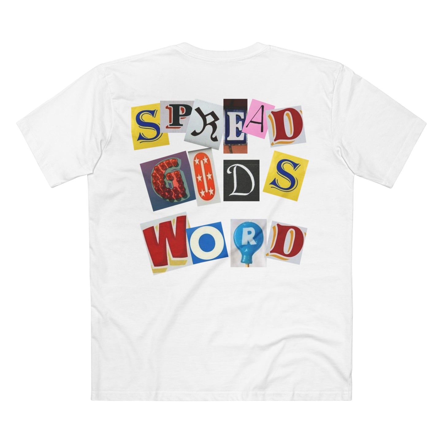 Spread God's Word Ransom Letter Design T Shirt