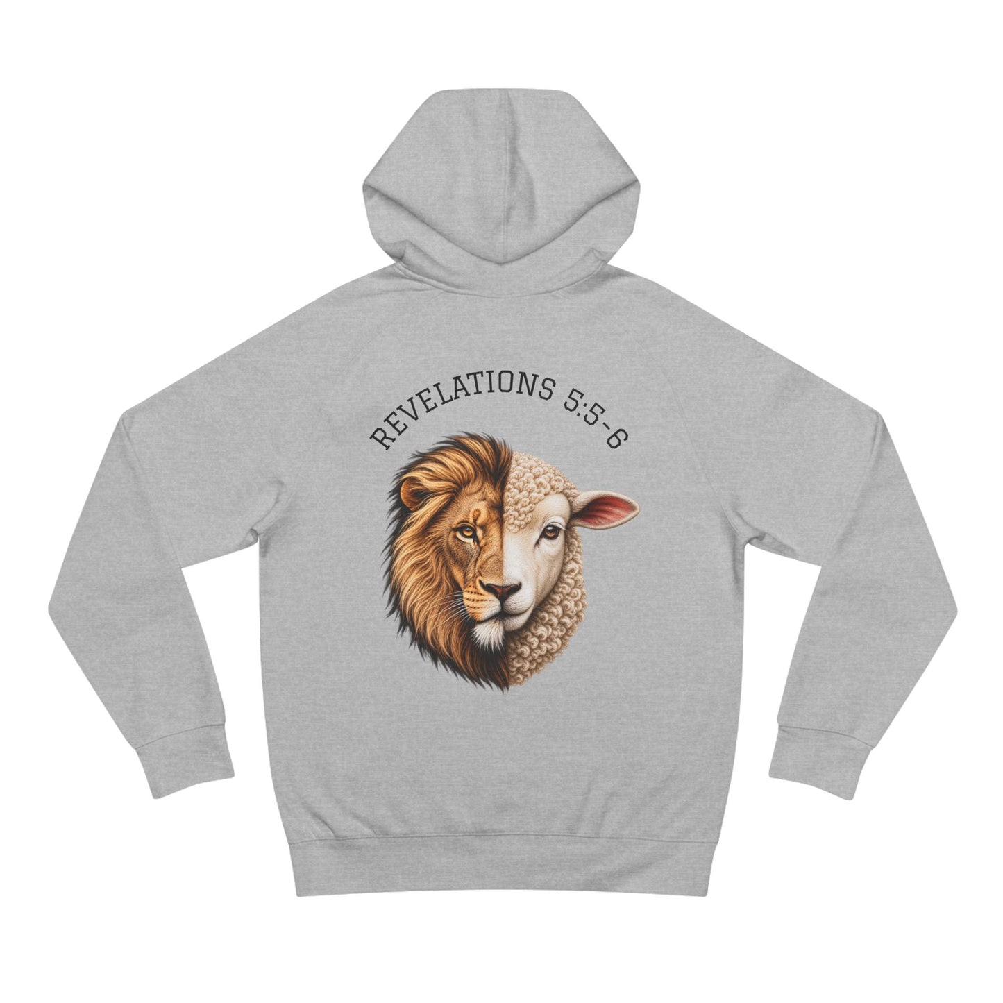 FE Lion & Lamb Hoodie — "Revelations 5:5–6" Christian Pullover
