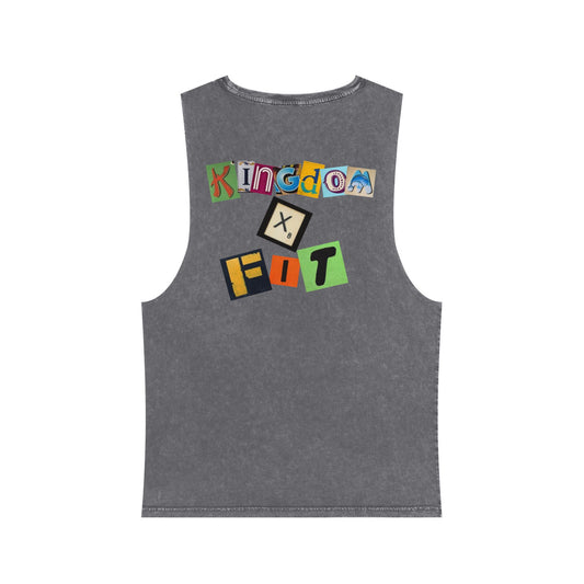Kingdom & Fit Stonewash Tank — Honor God, Build Your Temple