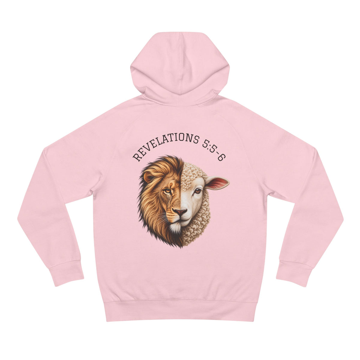 FE Lion & Lamb Hoodie — "Revelations 5:5–6" Christian Pullover