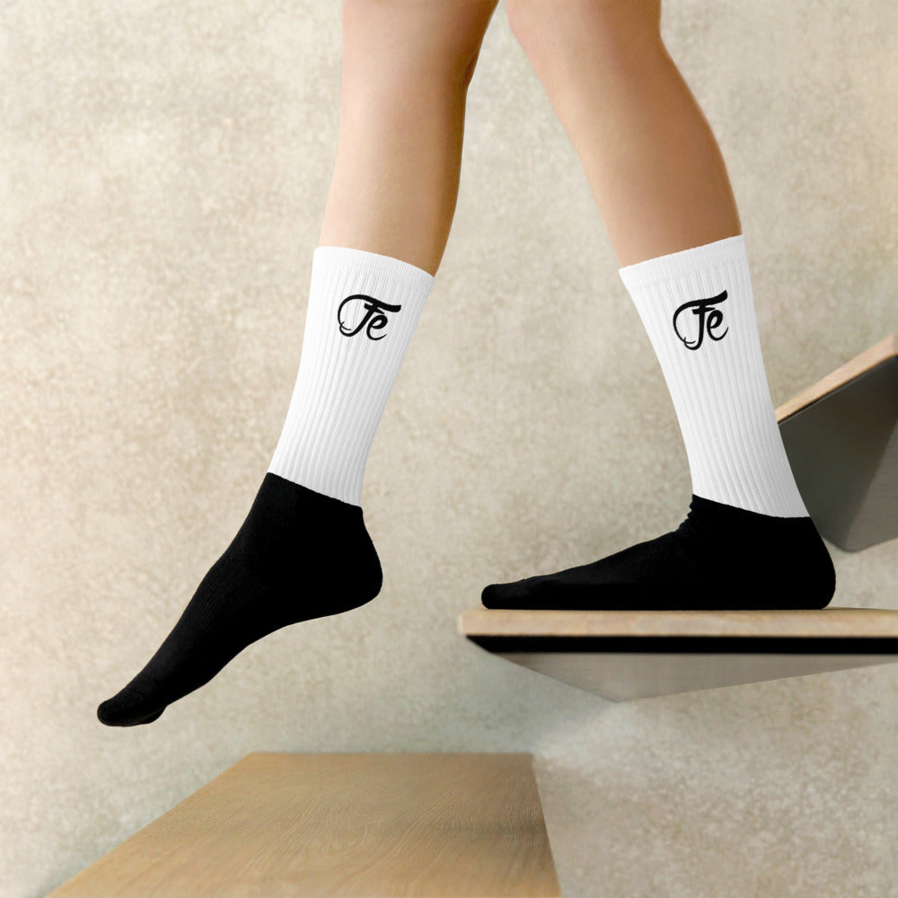 FE 7TH AVE SOCKS ( BLACK/WHITE )