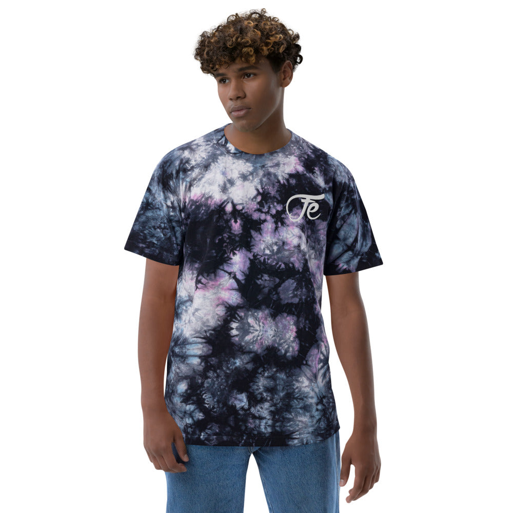 FE 7TH AVE OVERSIZED ( NEBULA ) TIE DYE SHIRT EMBROIDERED LOGO