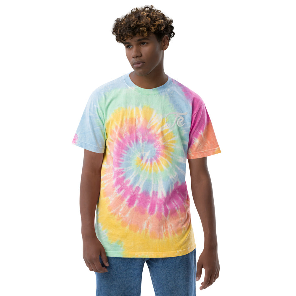 FE 7TH AVE OVERSIZED ( NEBULA ) TIE DYE SHIRT EMBROIDERED LOGO