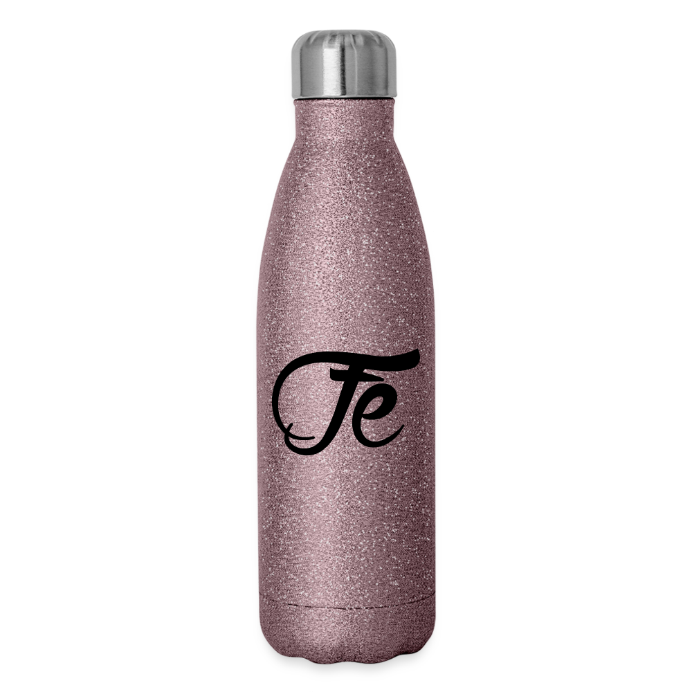 FE 7TH AVE INSULATED STAINLES STEEL CHOOSE YOUR POISON PREFERABLY WATER  BOTTLE - pink glitter