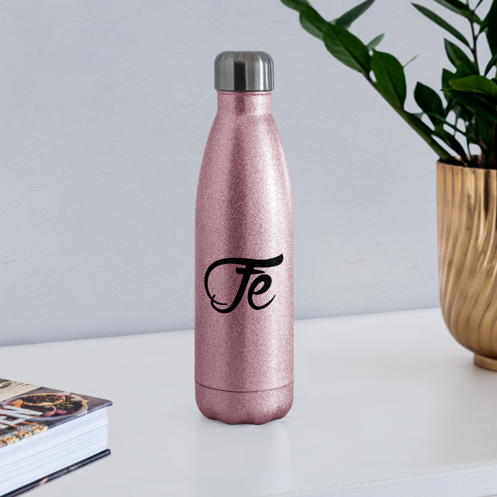 FE 7TH AVE INSULATED STAINLES STEEL CHOOSE YOUR POISON PREFERABLY WATER  BOTTLE - pink glitter