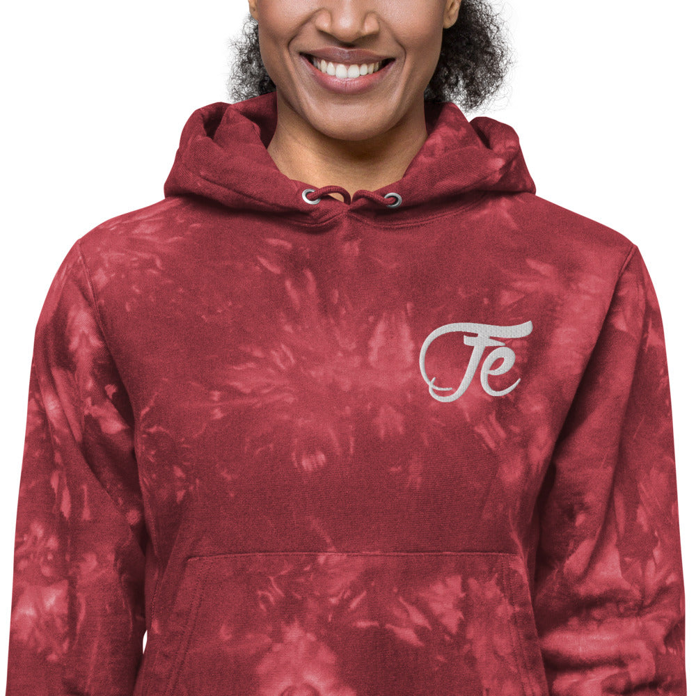 FE 7TH AVE x UNISEX CHAMPION COLLAB TYE DYE DREAMS HOODY / EMBROIDERED LOGO