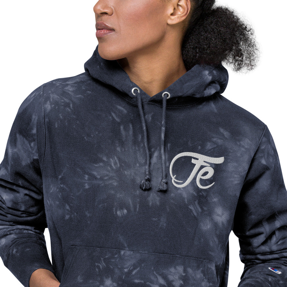 FE 7TH AVE x UNISEX CHAMPION COLLAB TYE DYE DREAMS HOODY / EMBROIDERED LOGO