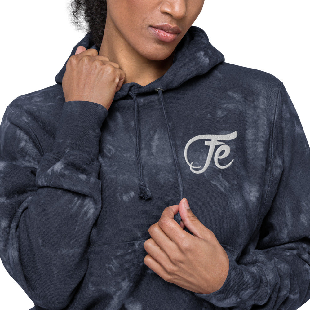 FE 7TH AVE x UNISEX CHAMPION COLLAB TYE DYE DREAMS HOODY / EMBROIDERED LOGO